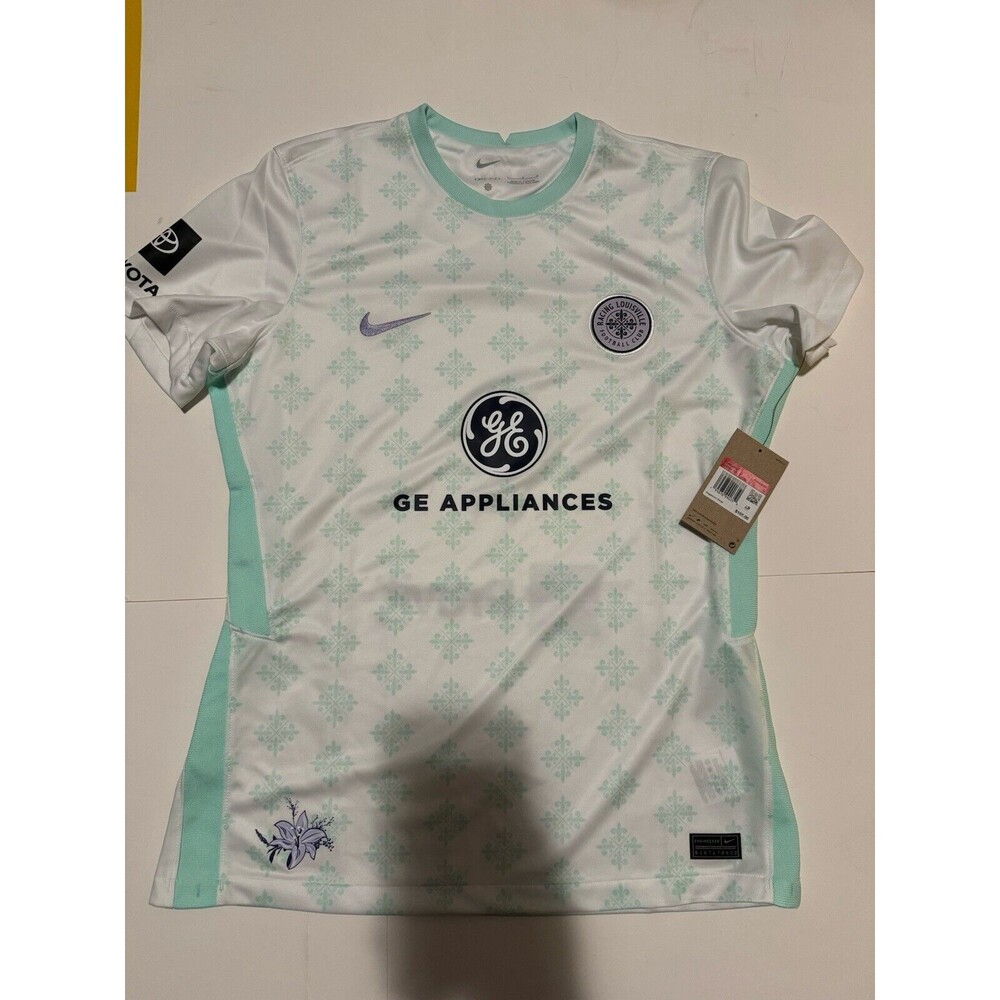 Nike Racing Louisville FC Away Jersey White Mint DV6904-101 Womans Size Large